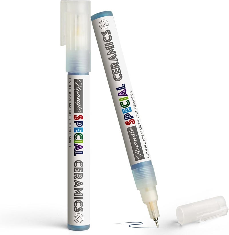 EliteSign Underglaze Pen for Ceramics –Underglaze Markers for Pottery, Art Glaze Pens for Decorating Pottery Bisque, Ultra-fine, Permanent Porcelain Colored Pens, Blue（Ultra-Fine Tip） - Image 1
